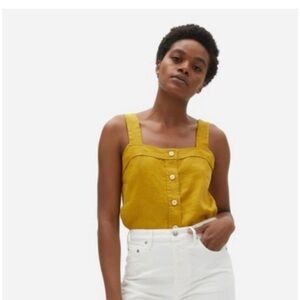 Everlane Linen Button Front Apron Tank Top- Size 10